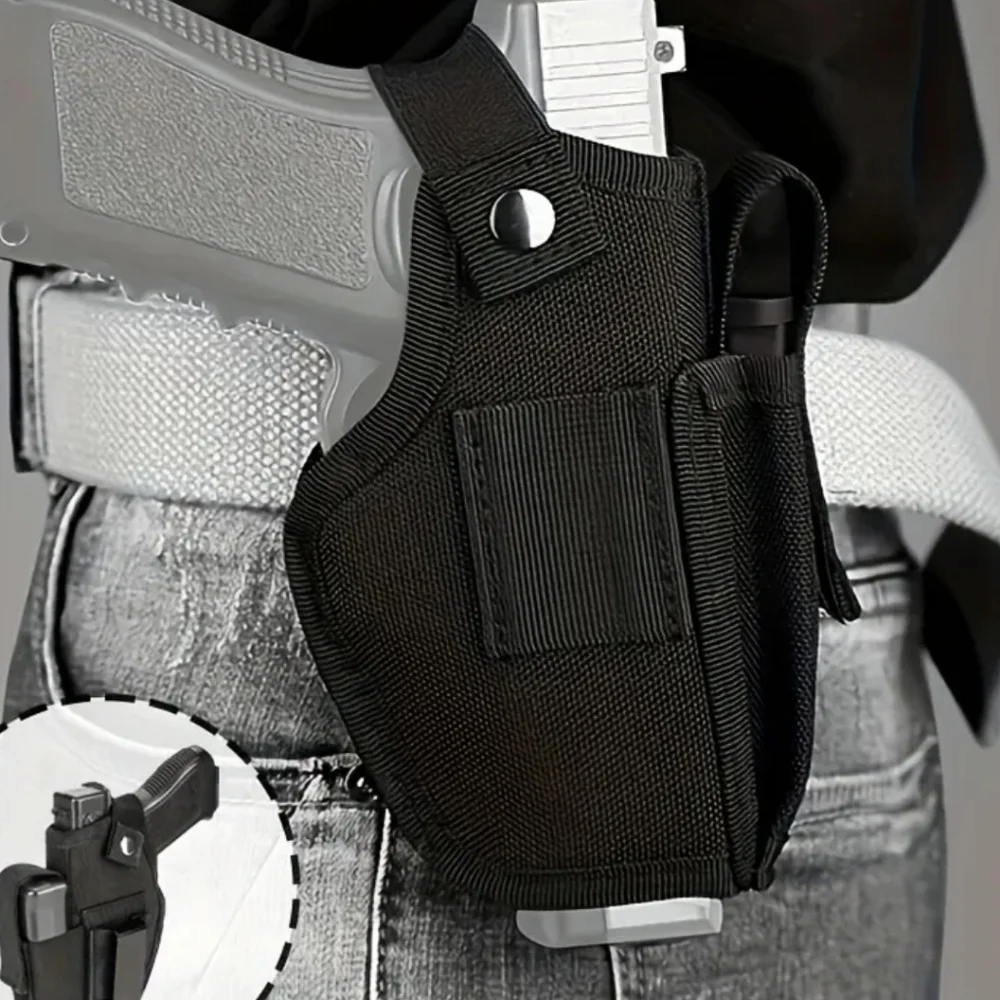 Universal Tactical IWB/OWB Holster - Concealed Carry - Fits Most Handguns + Mag